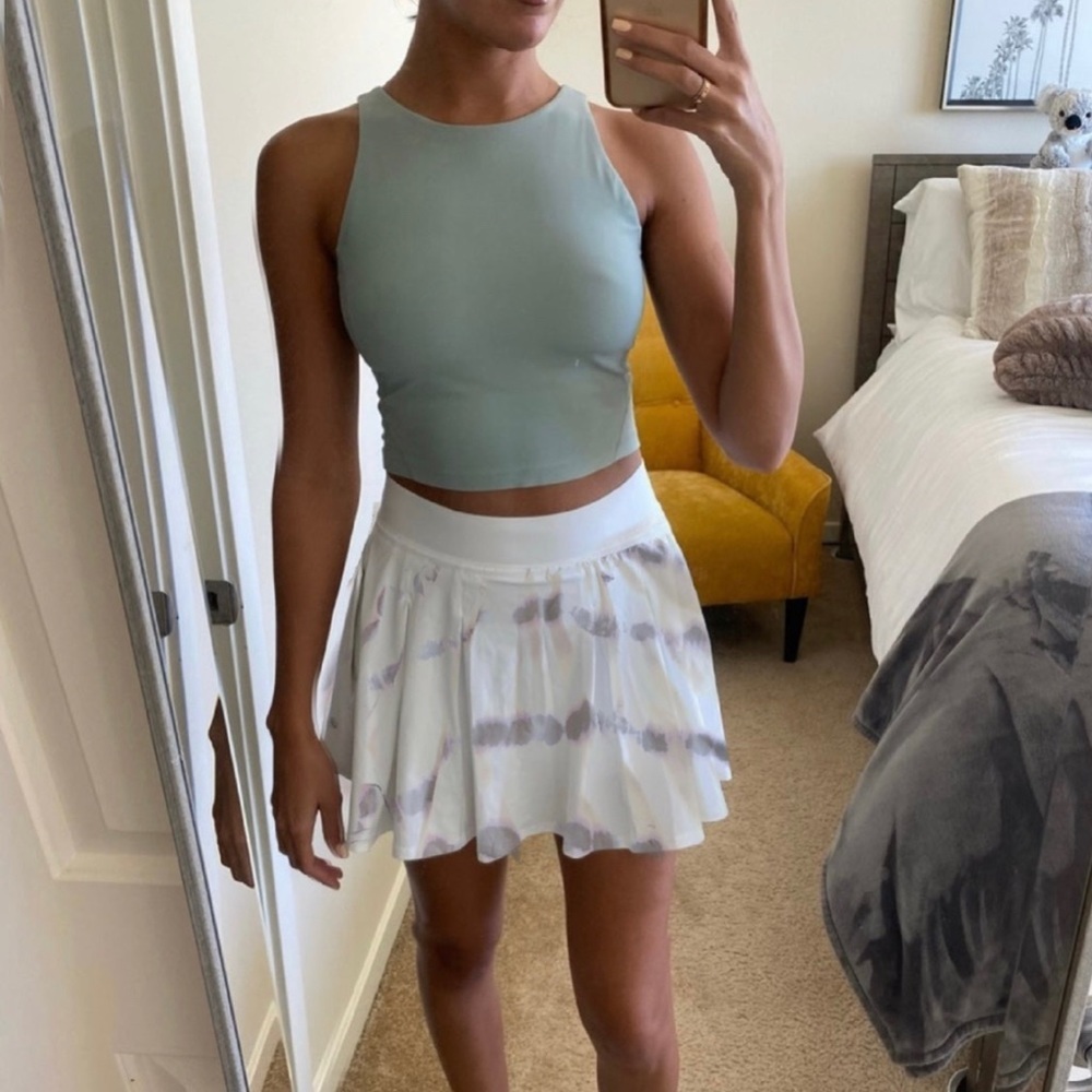 Lululemon Court Rival Long Skirt Transverse Lilac Multi Sz 10 NWT